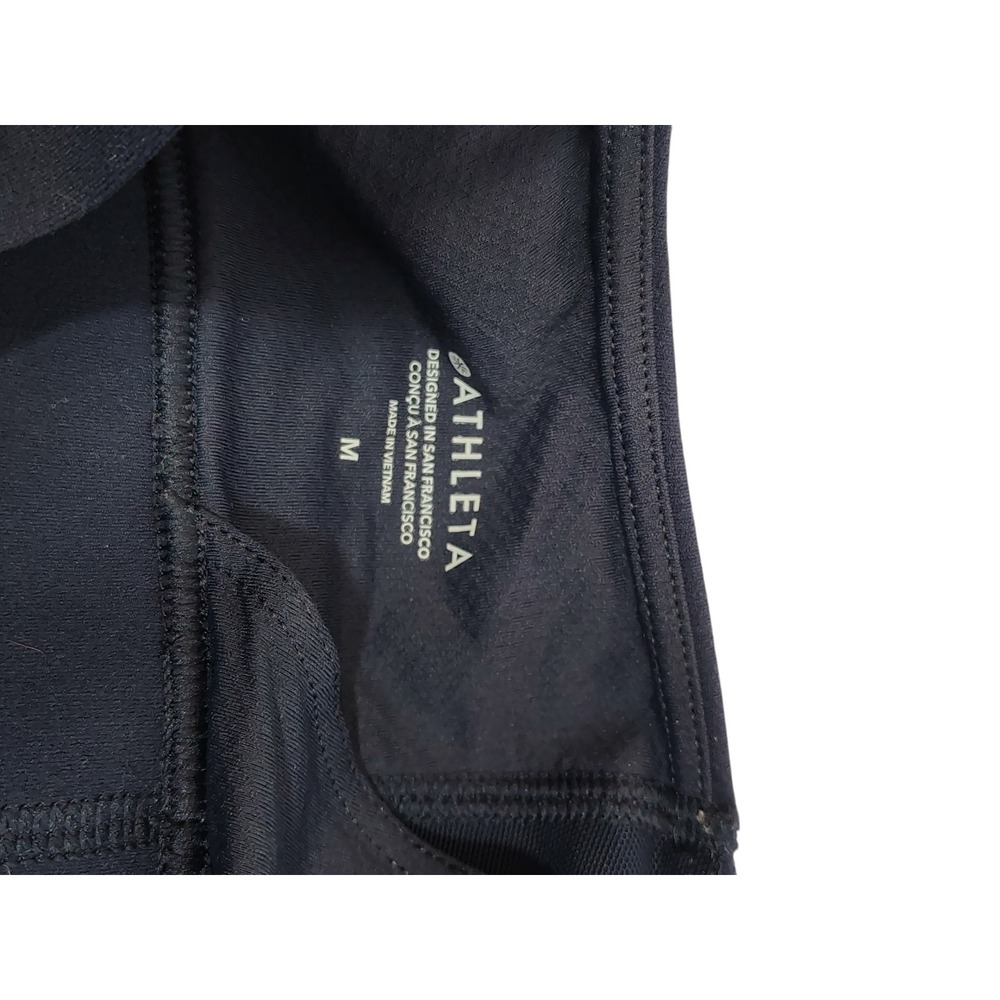 Athleta Navy Blue Sports Bra Medium Criss Cross Straps Athletic Yoga Workout - Picture 3 of 6